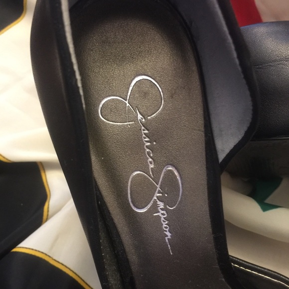 Black Leather Heels - Picture 5 of 6